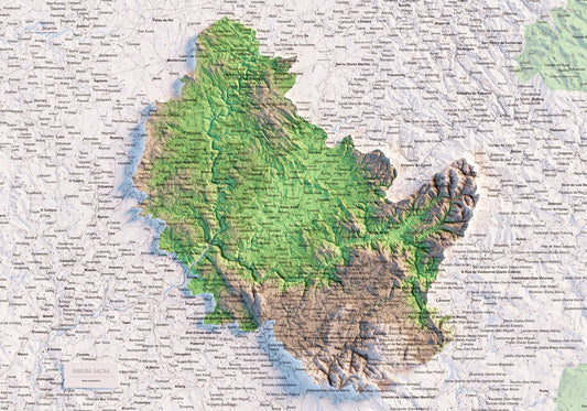 RIBEIRA SACRA. Mapa topográfico.