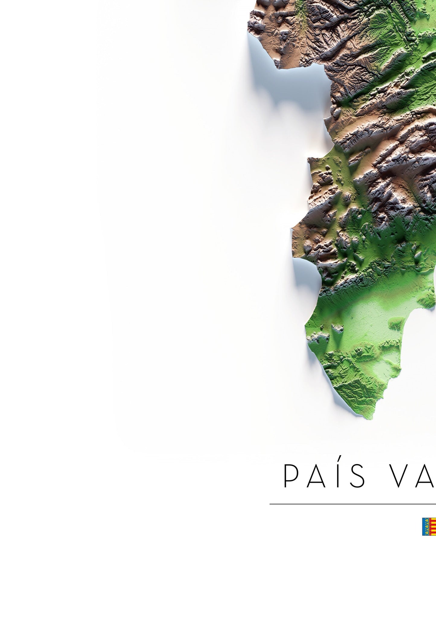 PAÍS VALENCIÀ. Mapa de relleu.