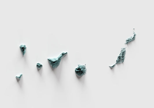 ISLAS CANARIAS. Mapa artístico.