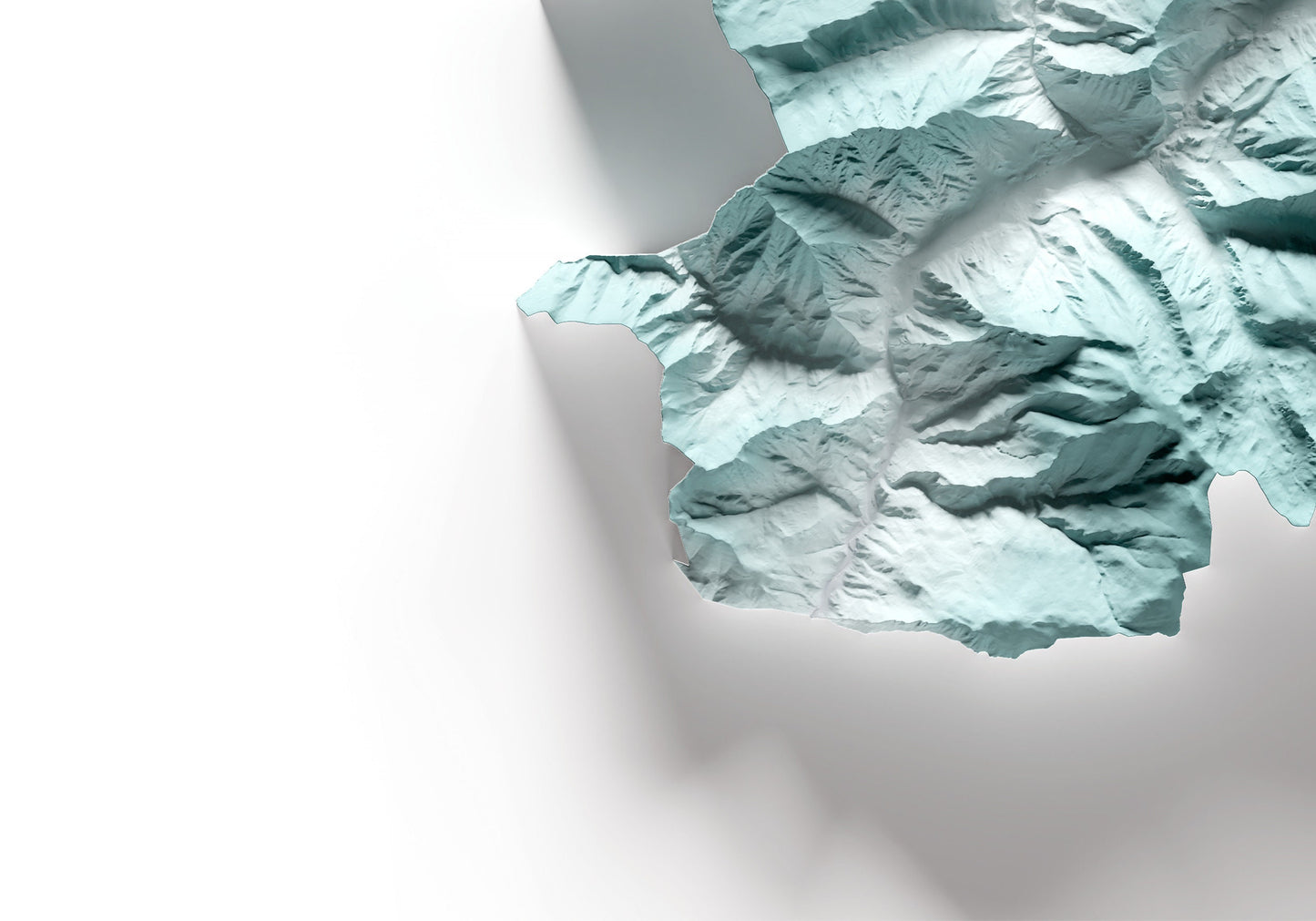 ANDORRA. Mapa de relieve artístico.