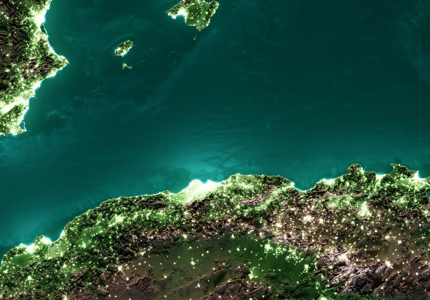 IBERIA. Mapa nocturn.