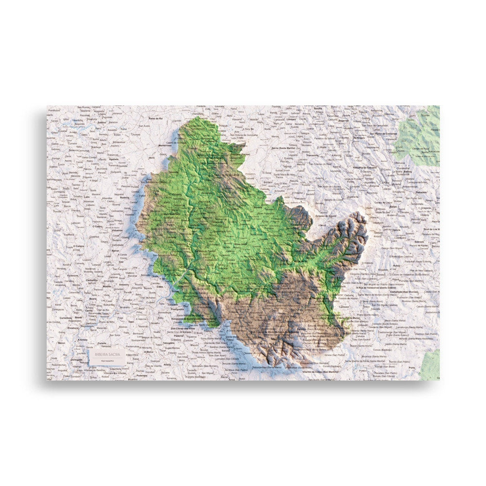 RIBEIRA SACRA. Mapa topográfico.