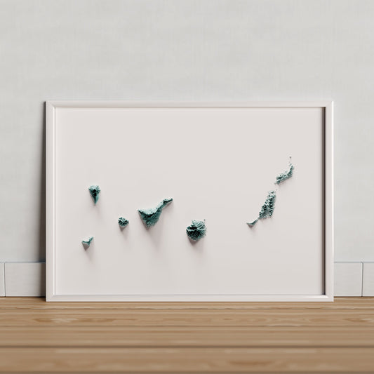 ISLAS CANARIAS. Mapa artístico.