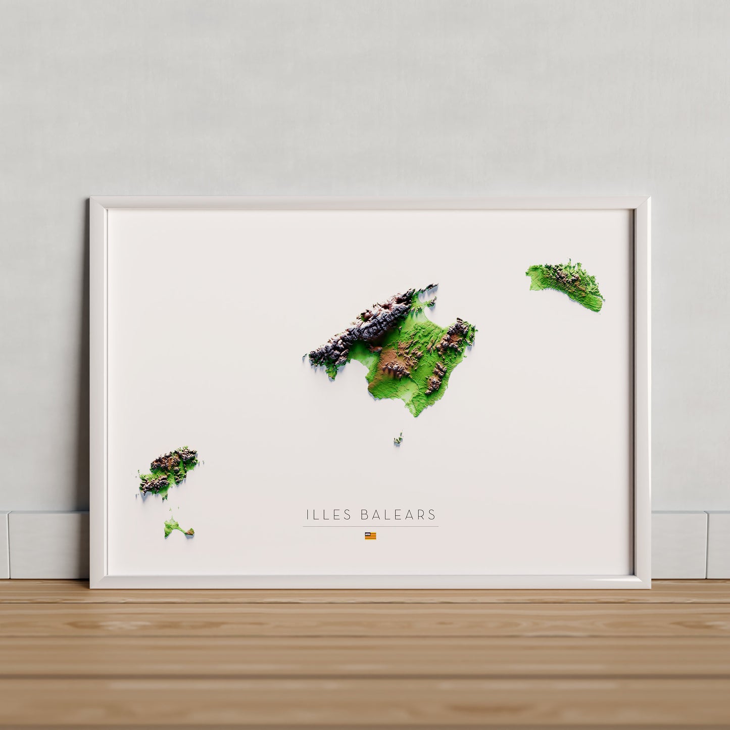 ILLES BALEARS. Mapa de relleu.