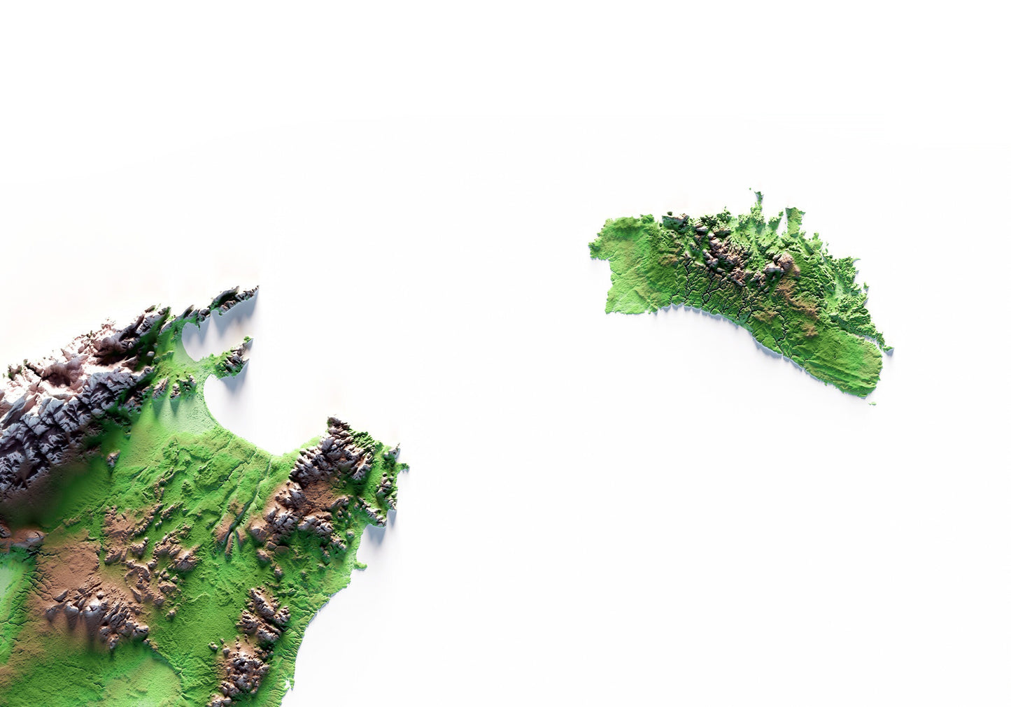 ILLES BALEARS. Mapa de relleu.