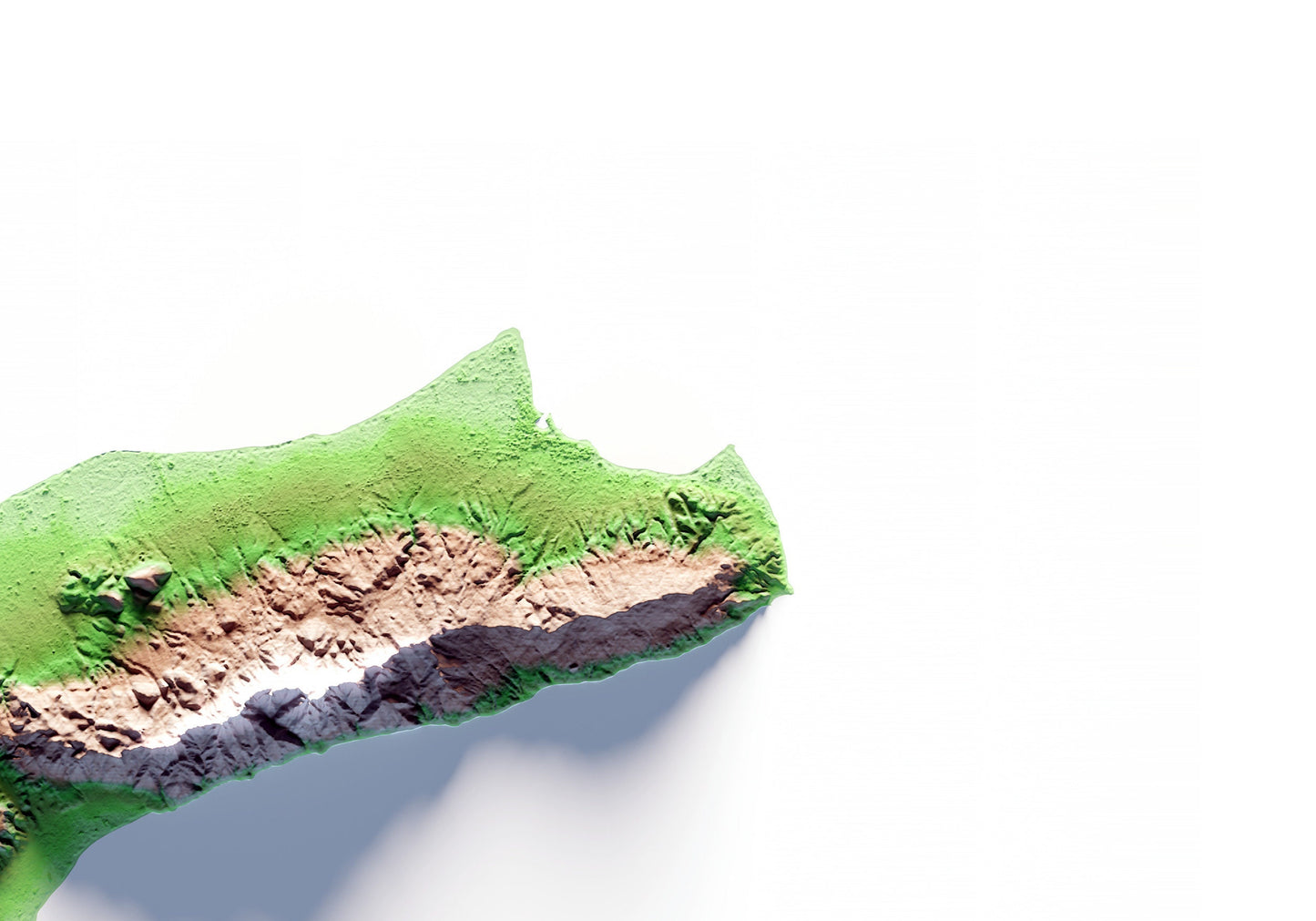 KOS. Mapa de relieve.