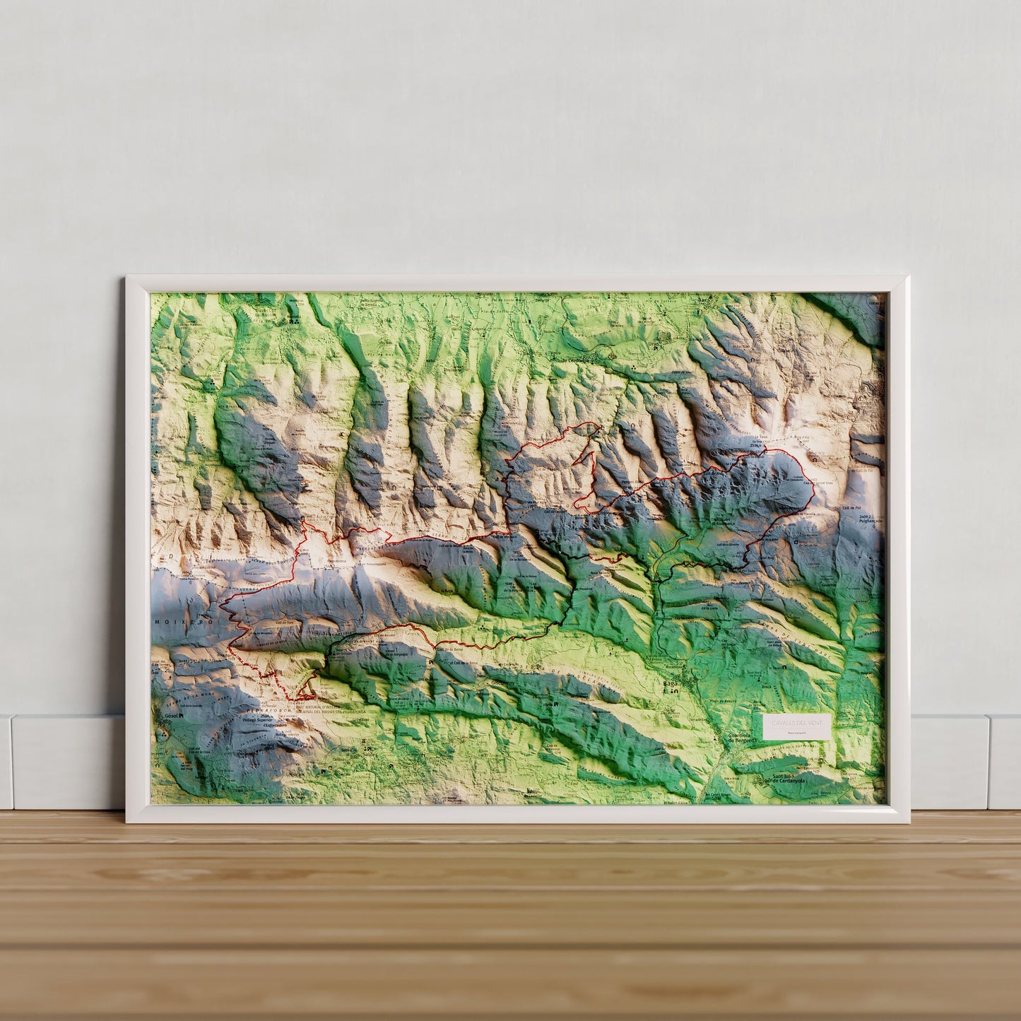 CAVALLS DEL VENT. Mapa topográfico del recorregut.