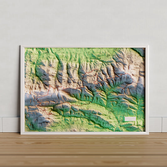 CAVALLS DEL VENT. Mapa topográfico del recorregut.