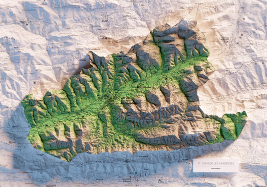 SANT JOAN DE LES ABADESSES. Mapa topográfico.