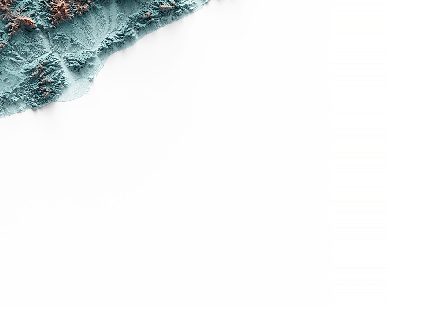 CATALUNYA. Mapa de relleu artístic blau i taronja.