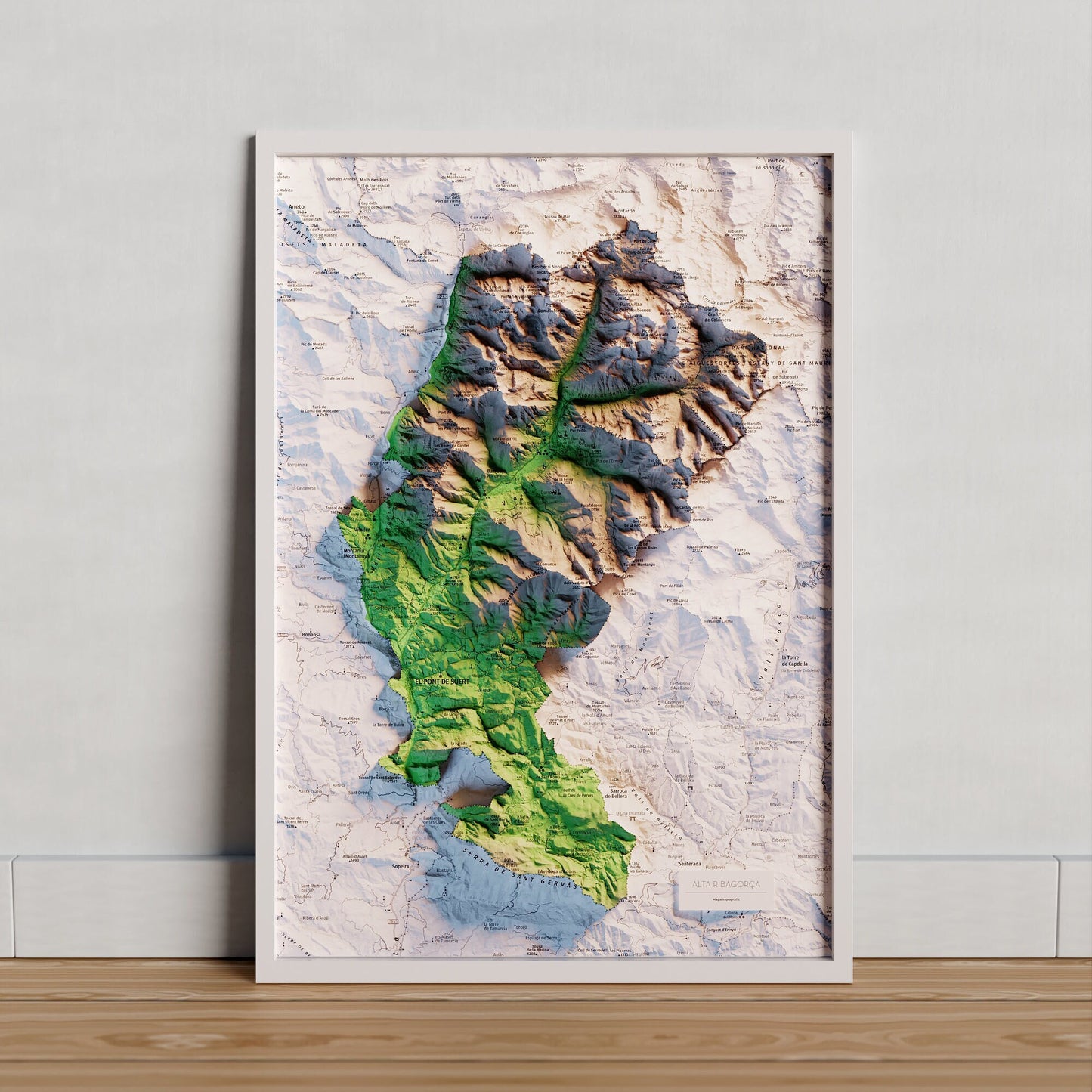 ALTA RIBAGORÇA. Mapa topográfico.