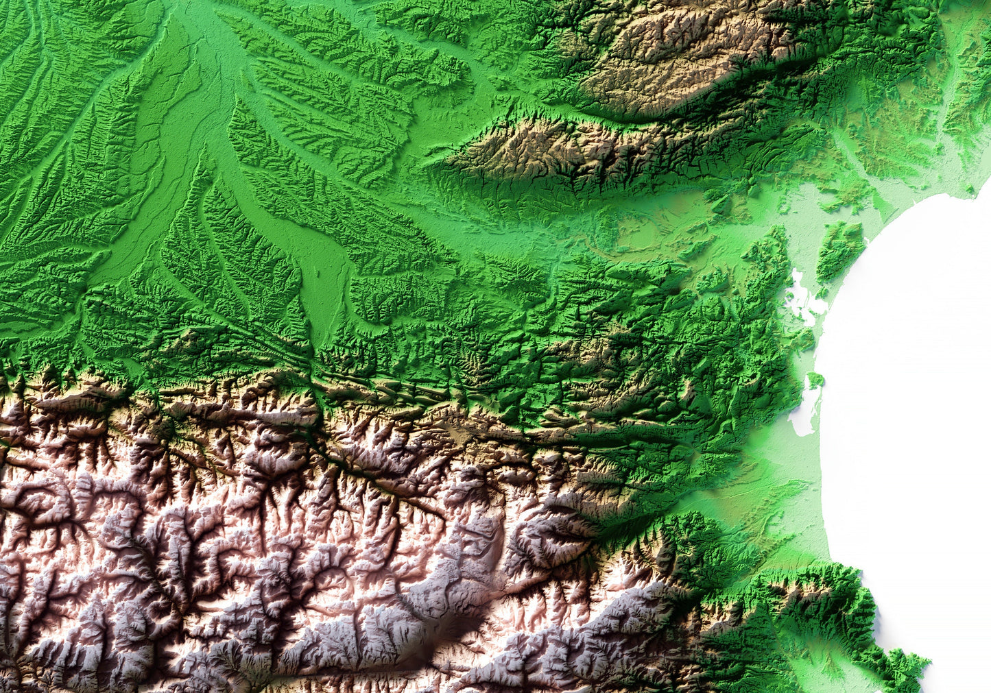PIRINEUS. Mapa de relleu artístic colors clàssics de Trobart.
