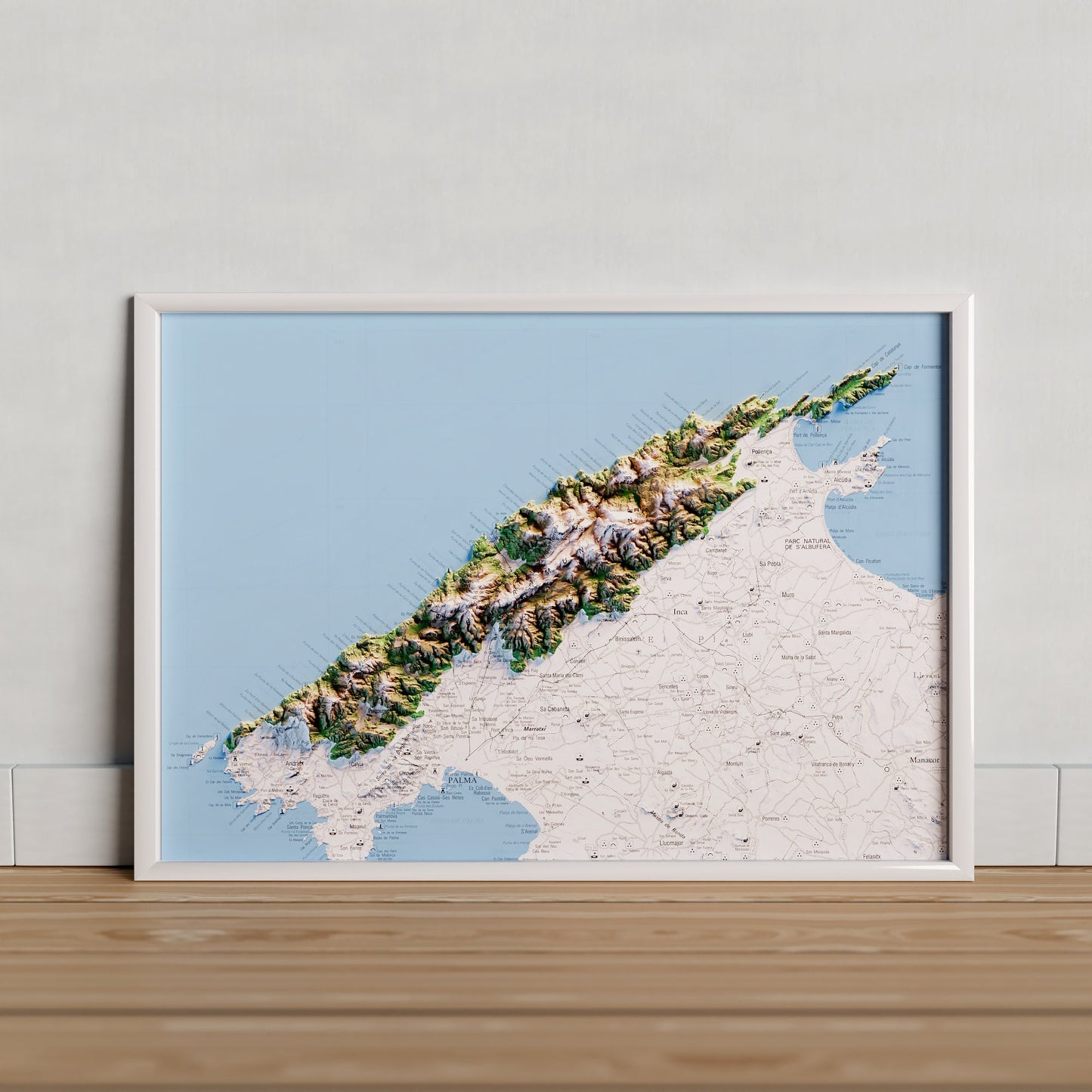 SERRA DE TRAMUNTANA. Mapa topográfico.