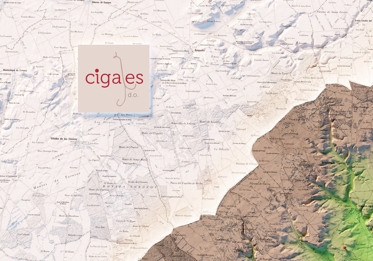 DO CIGALES. Mapa topográfico.