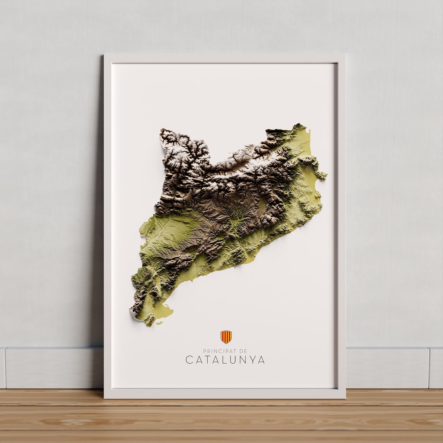 CATALUNYA. Mapa de relleu artístics terrosos.