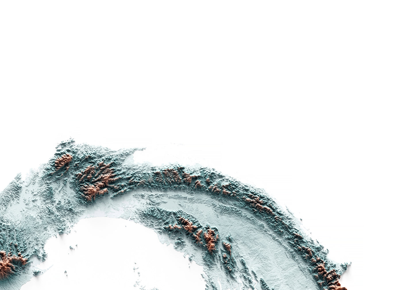 PANAMÁ. Mapa de relieve con contraste.