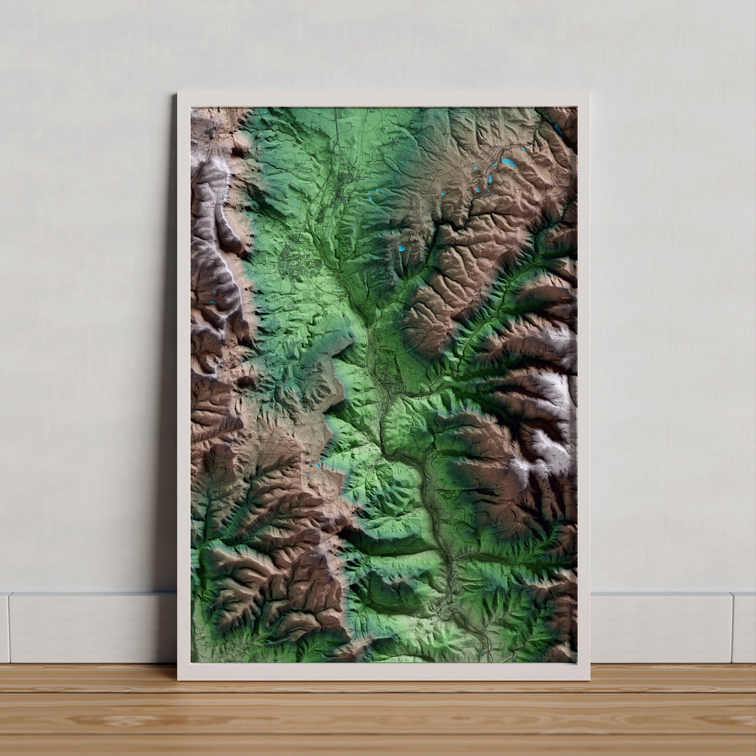 AIGUAFREDA. Mapa artístic del relleu local.