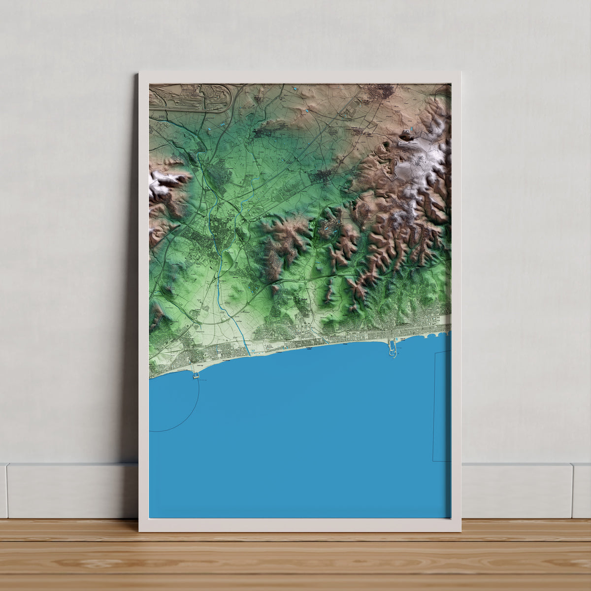 CALAFELL. Mapa artístico del relieve local.