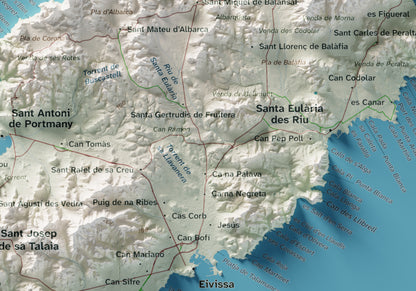 Edició octubre 2026 · Mapa topogràfic de Eivissa, Cartogràfic, 21 × 30 cm: detall central.