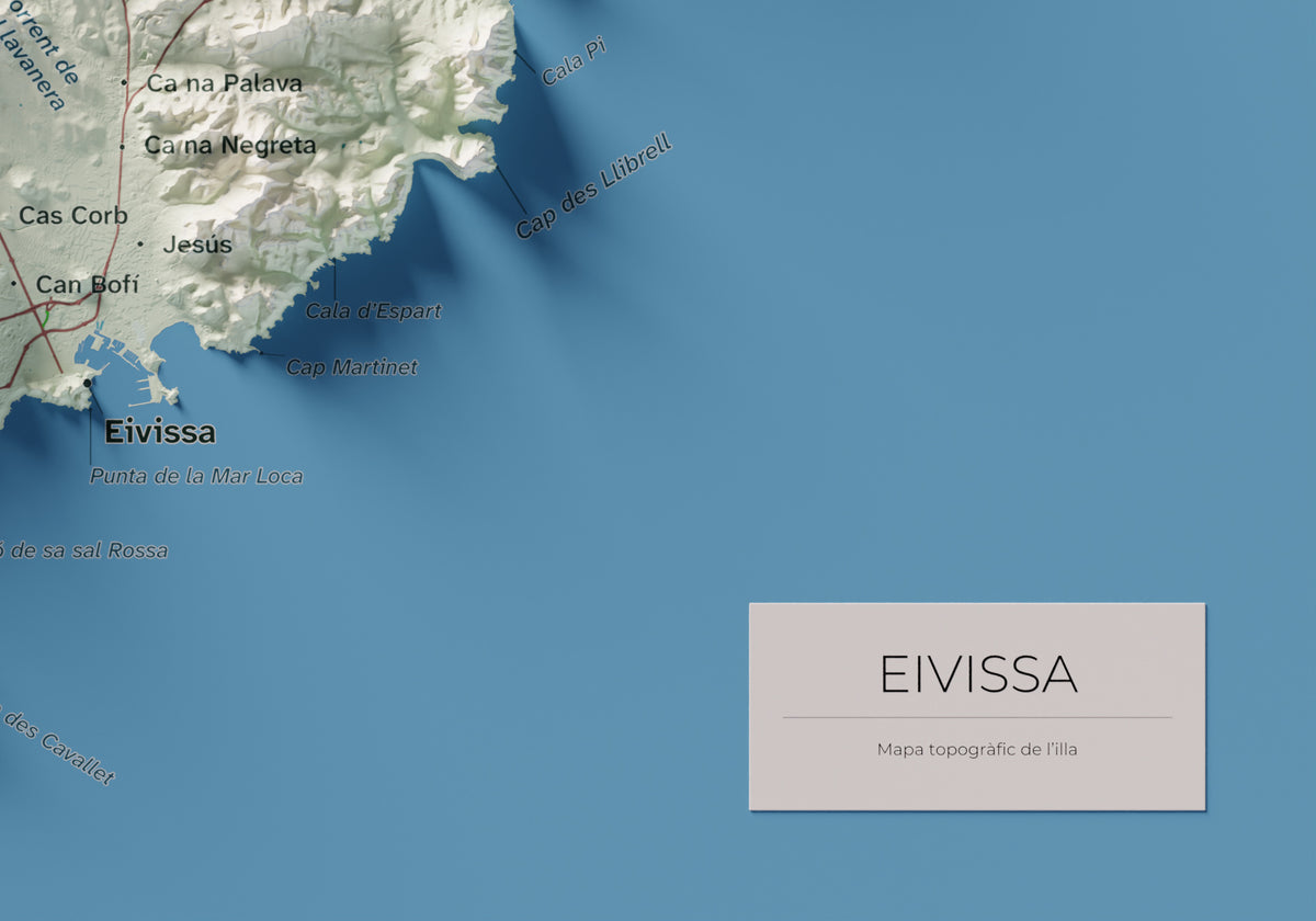 Edición revisada · Mapa topográfico de Ibiza (Eivissa), Cartográfico, 21 × 30 cm: detalle inferior derecho.