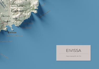 Edición revisada · Mapa topográfico de Ibiza (Eivissa), Cartográfico, 21 × 30 cm: detalle inferior derecho.