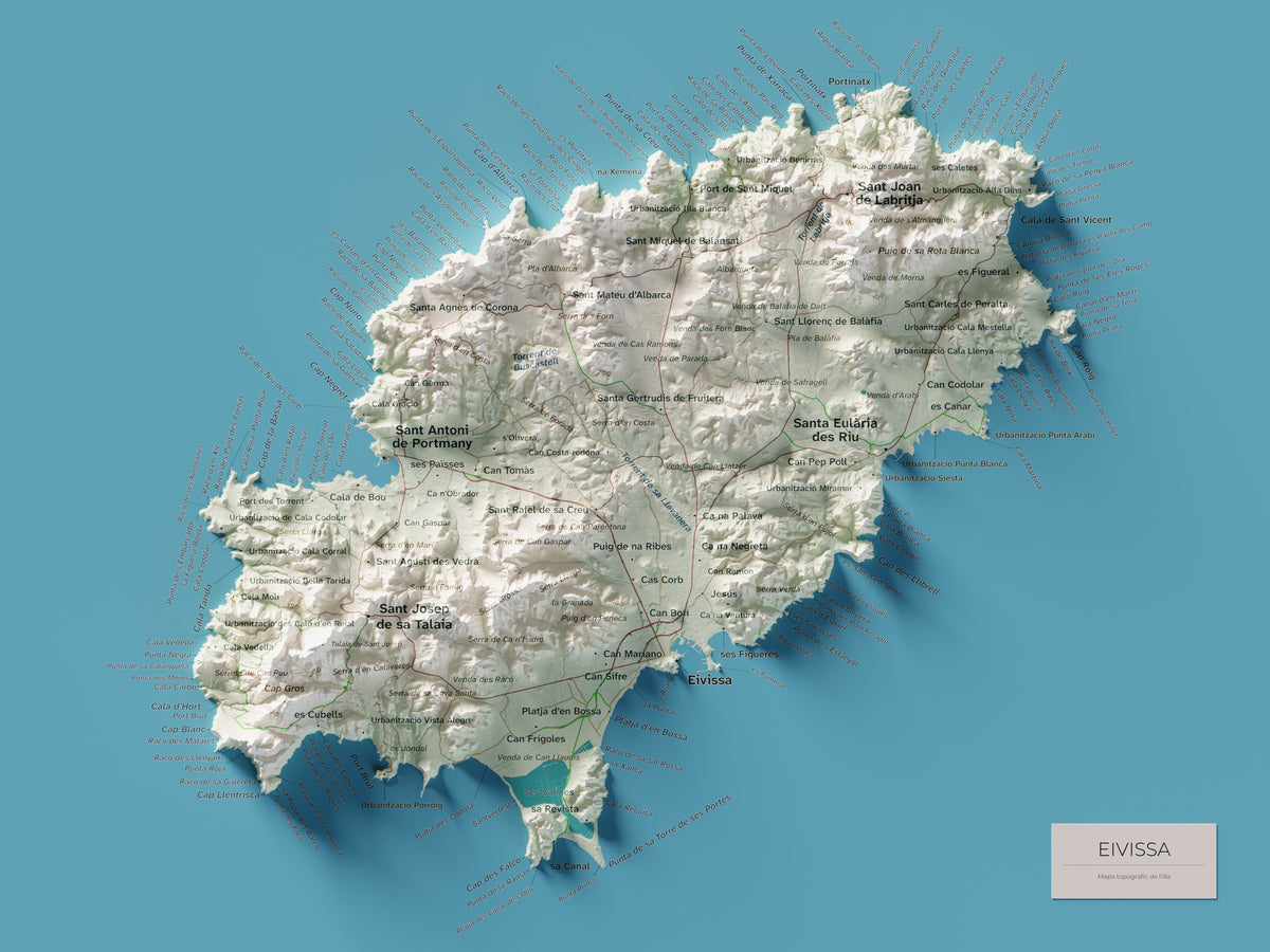 Edició octubre 2026 · Mapa topogràfic de Eivissa, Cartogràfic, 30 × 40 cm: mapa complet.