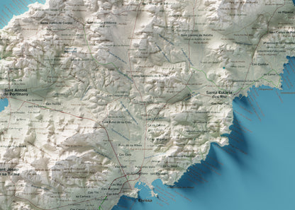 Edició octubre 2026 · Mapa topogràfic de Eivissa, Cartogràfic, 50 × 70 cm: detall central.