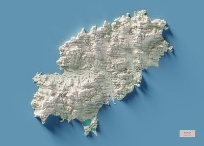 Mapa topogràfic d’Eivissa, Cartogràfic, 50 × 70 cm: mapa complet.