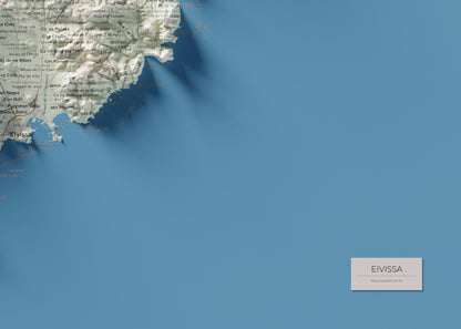 Mapa topogràfic d’Eivissa, Cartogràfic, 50 × 70 cm: detall inferior dret.
