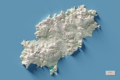 Mapa topogràfic d’Eivissa, Cartogràfic, 61 × 91 cm: mapa complet.