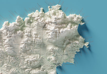 Edició octubre 2026 · Mapa topogràfic de Eivissa, Cartogràfic, 70 × 100 cm: detall de la costa nord-est.