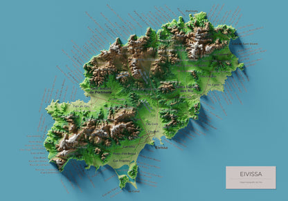 Edició octubre 2026 · Mapa topogràfic de Eivissa, Clàssic, 21 × 30 cm: mapa complet.