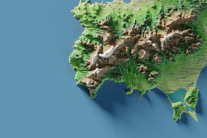 Mapa topogràfic d’Eivissa, Clàssic, 61 × 91 cm: detall inferior esquerre.