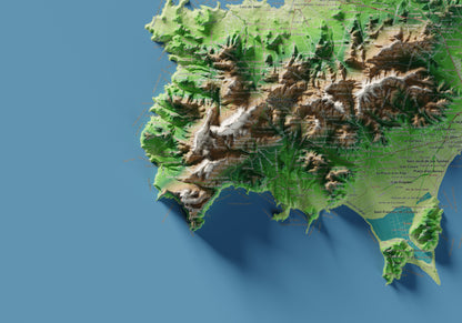 Mapa topogràfic d’Eivissa, Clàssic, 70 × 100 cm: detall inferior esquerre.