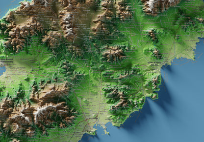 Mapa topogràfic d’Eivissa, Clàssic, 70 × 100 cm: detall central.