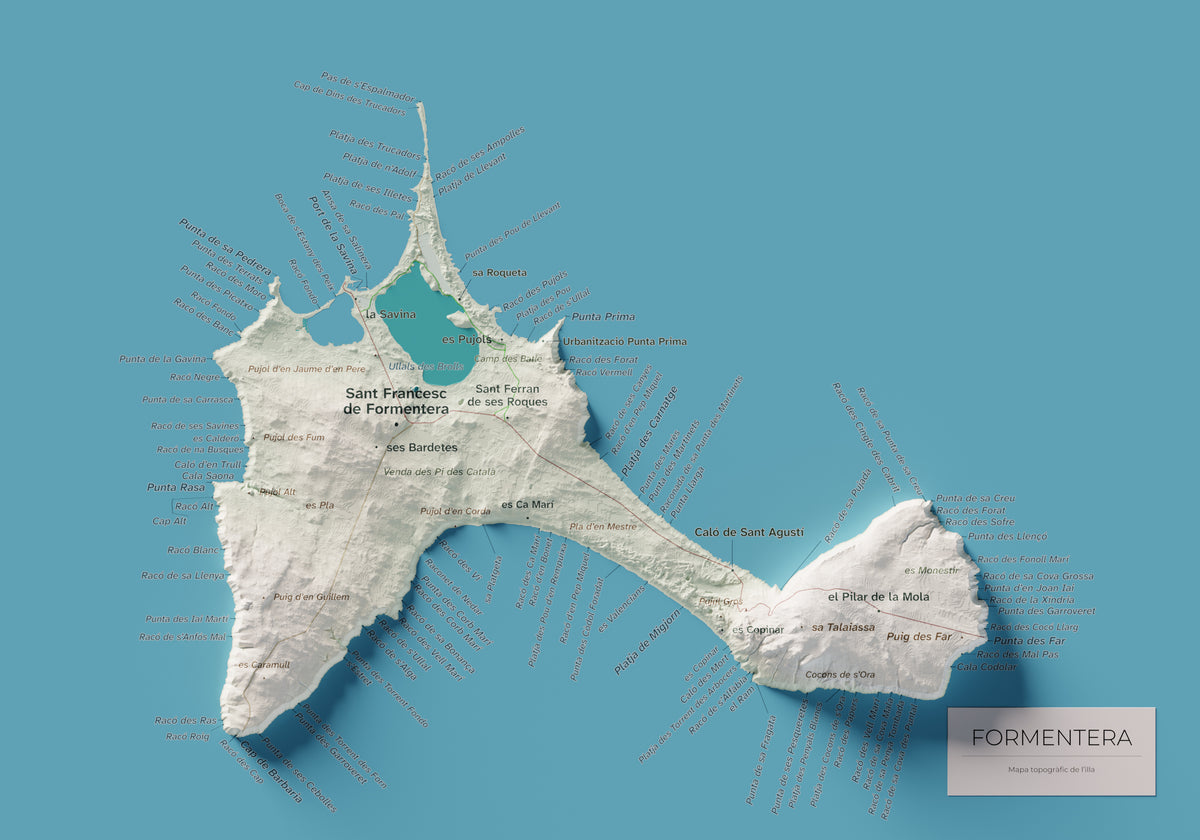 Edició octubre 2026 · Mapa topogràfic de Formentera, Cartogràfic, 21 × 30 cm: mapa complet.