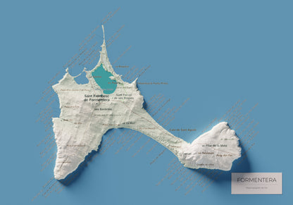 Mapa topográfico de Formentera, Cartográfico, 21 × 30 cm: mapa completo.