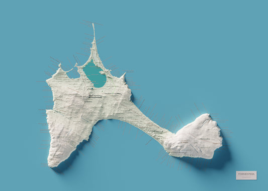 Edición octubre 2026 · Mapa topográfico de Formentera, Cartográfico, 50 × 70 cm: mapa completo.