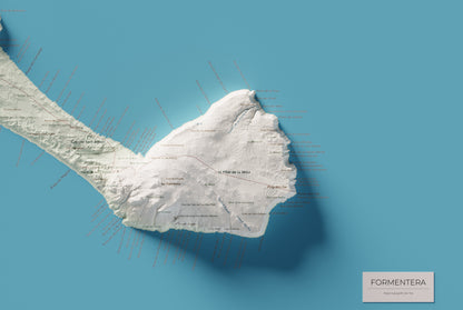 Edició octubre 2026 · Mapa topogràfic de Formentera, Cartogràfic, 61 × 91 cm: detall de la costa sud-est.