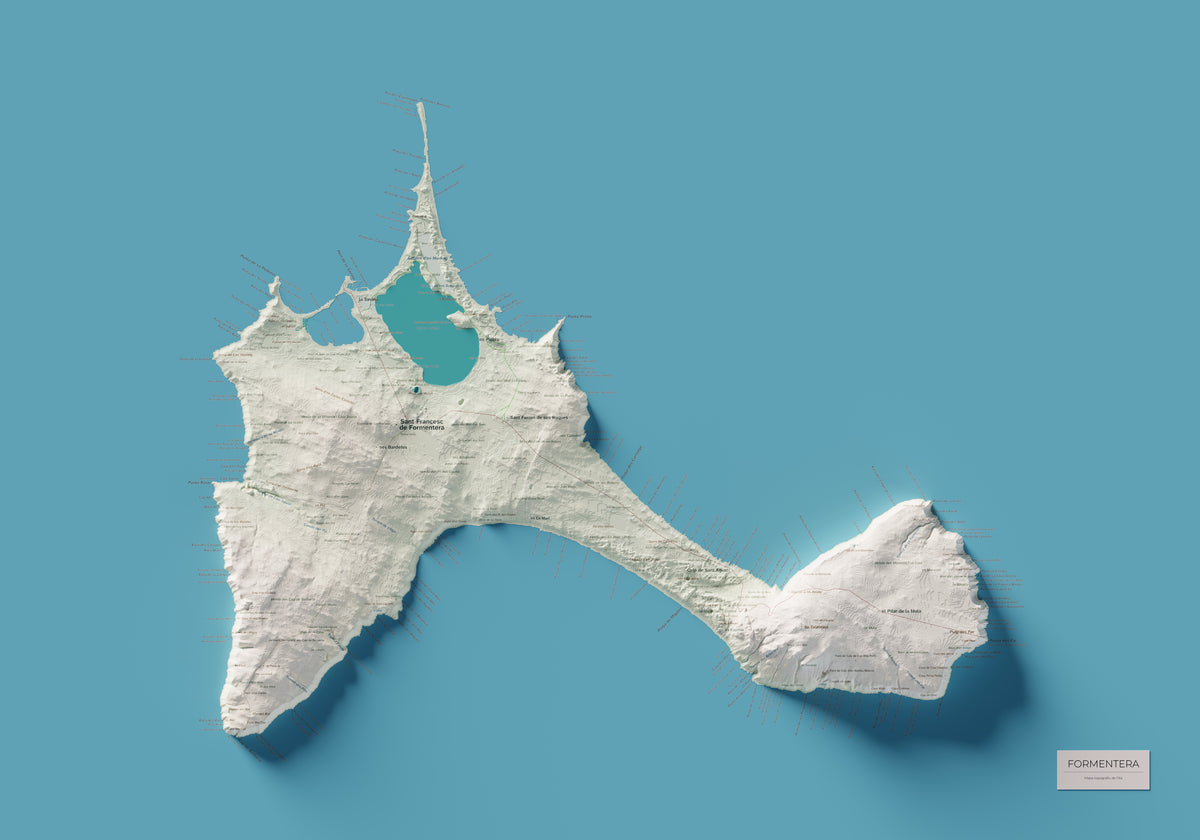 Edició octubre 2026 · Mapa topogràfic de Formentera, Cartogràfic, 70 × 100 cm: mapa complet.