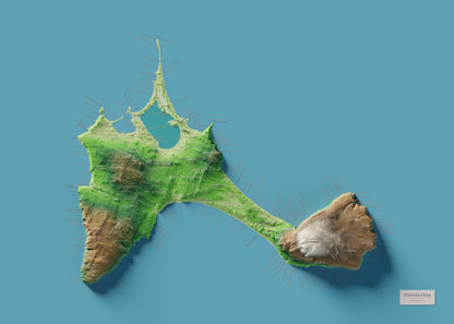 Edició octubre 2026 · Mapa topogràfic de Formentera, Clàssic, 50 × 70 cm: mapa complet.