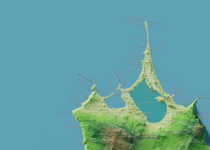 Edició octubre 2026 · Mapa topogràfic de Formentera, Clàssic, 50 × 70 cm: detall de la costa nord-oest.