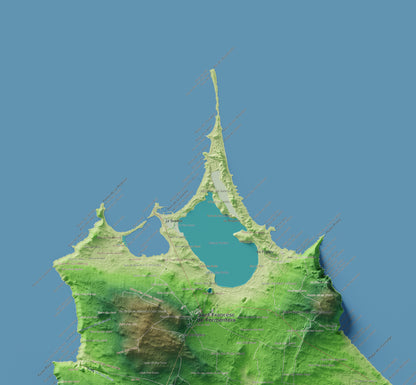 Mapa topográfico de Formentera, Clásico, 61 × 91 cm: Illetes y costa norte.