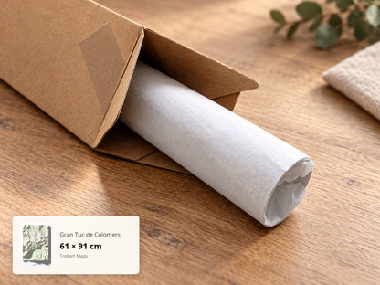 Gran Tuc de Colomers · làmina enrotllada i embalatge 61 × 91 cm.