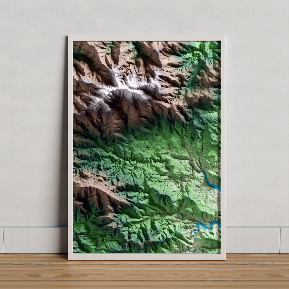 MAÇANET DE CABRENYS. Mapa artístic del relleu local.