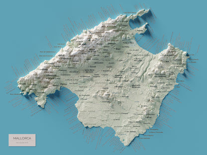 Edició octubre 2026 · Mapa topogràfic de Mallorca, Cartogràfic, 30 × 40 cm: mapa complet.