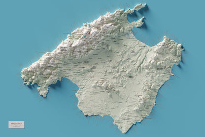 Edició octubre 2026 · Mapa topogràfic de Mallorca, Cartogràfic, 61 × 91 cm: mapa complet.
