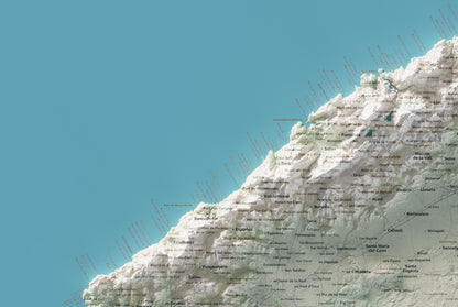 Edició octubre 2026 · Mapa topogràfic de Mallorca, Cartogràfic, 61 × 91 cm: detall de la costa nord-oest.
