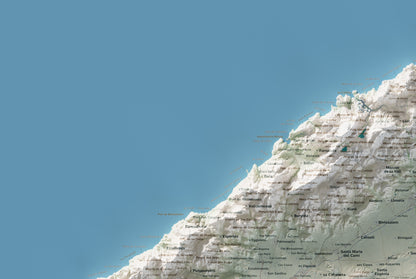 Mapa topogràfic de Mallorca, Cartogràfic, 61 × 91 cm: detall superior esquerre.