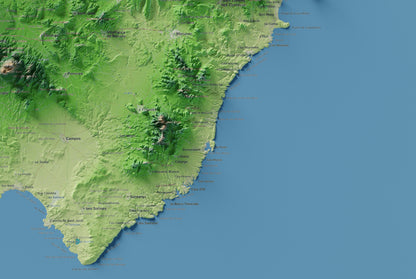 Mapa topogràfic de Mallorca, Clàssic, 61 × 91 cm: detall inferior dret.